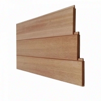 Tuinhuis/berging 400 x 500 cm - thermowood ayous plank 1,5 x 13 horizontaal 4-zijdig T+GR